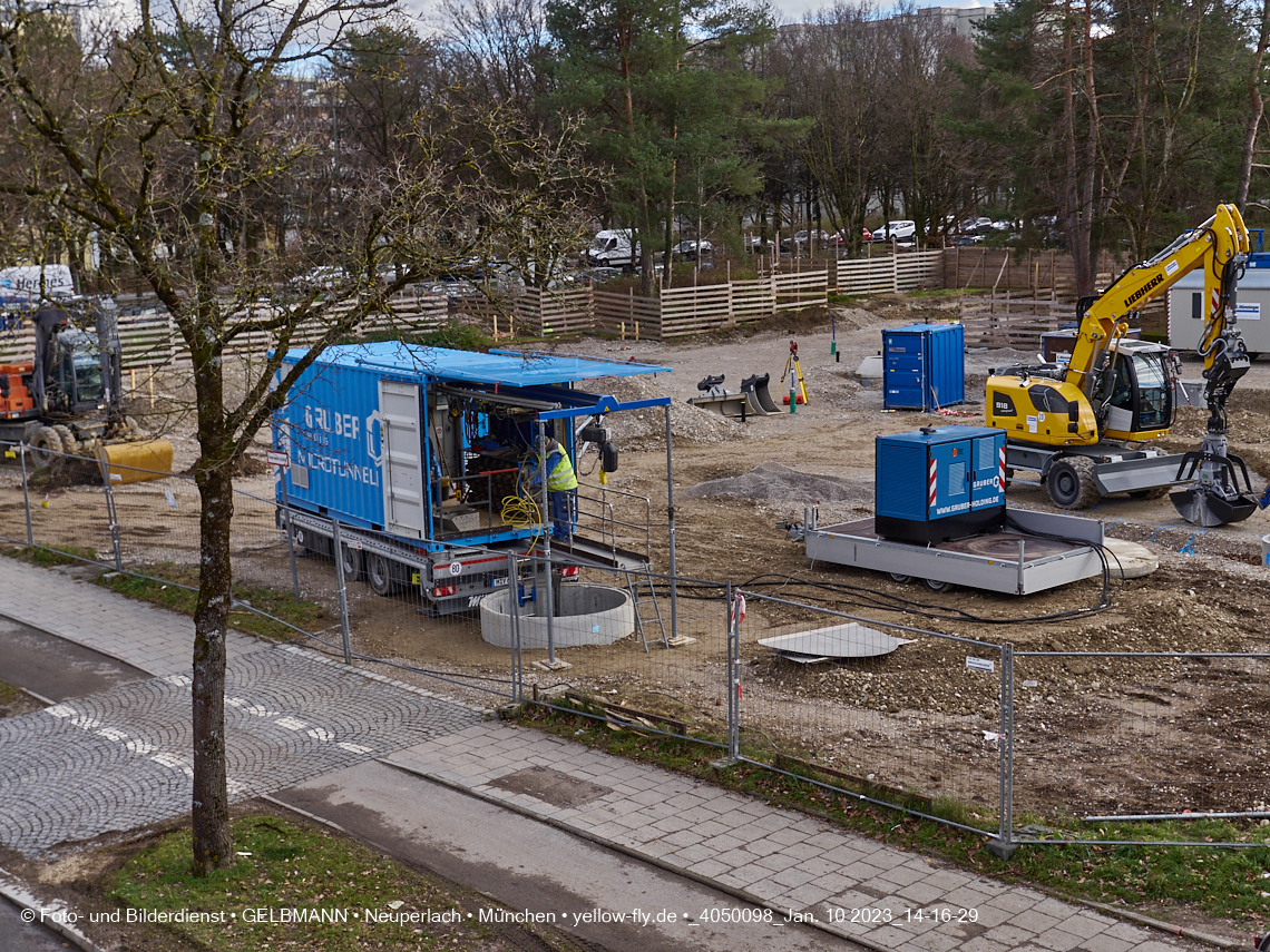 10.01.2023 - Baustelle an der Quiddestraße Haus für Kinder in Neuperlach